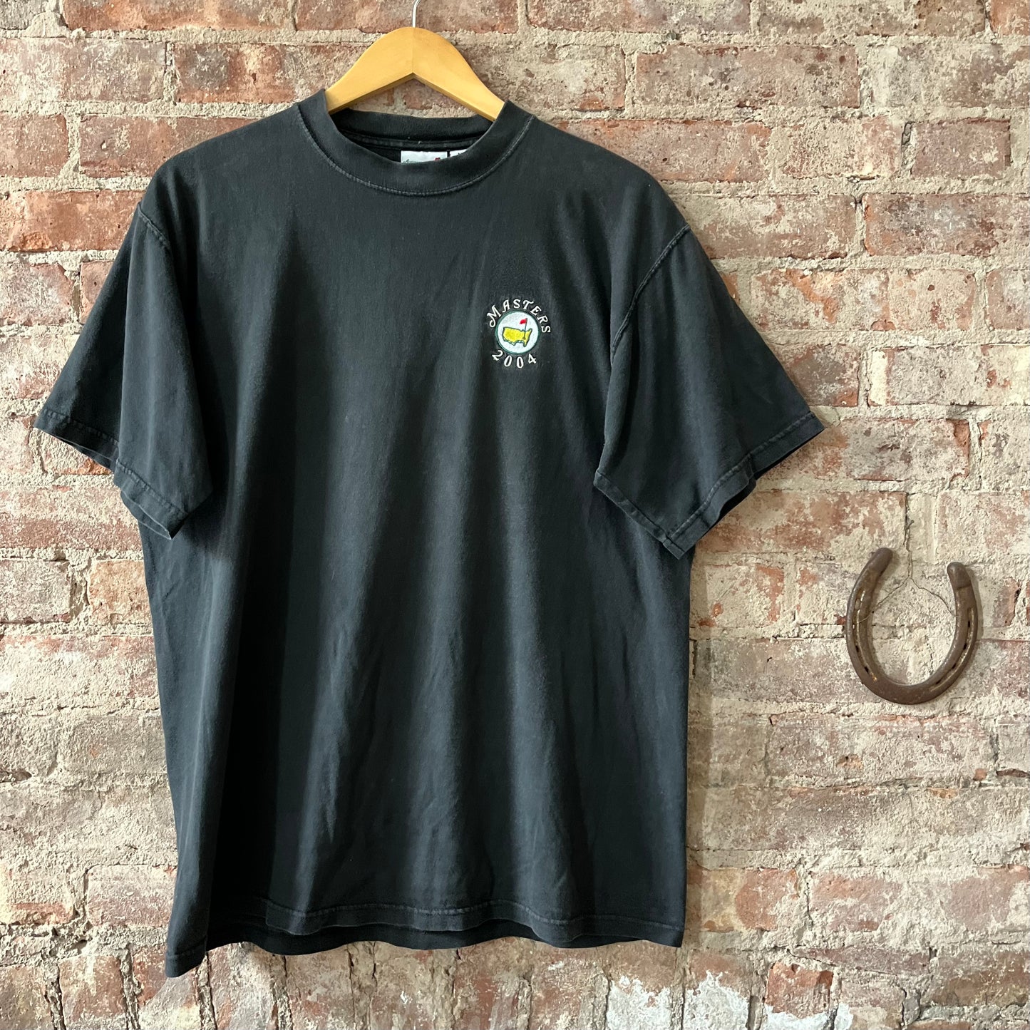 2004 Masters Augusta National Black T-Shirt Mens Medium