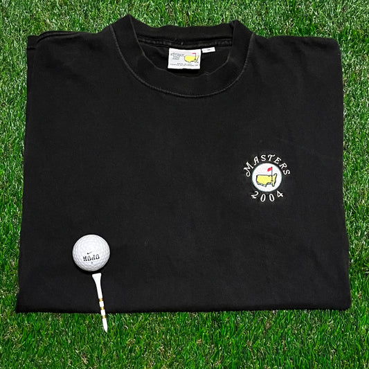 2004 Masters Augusta National Black T-Shirt Mens Medium