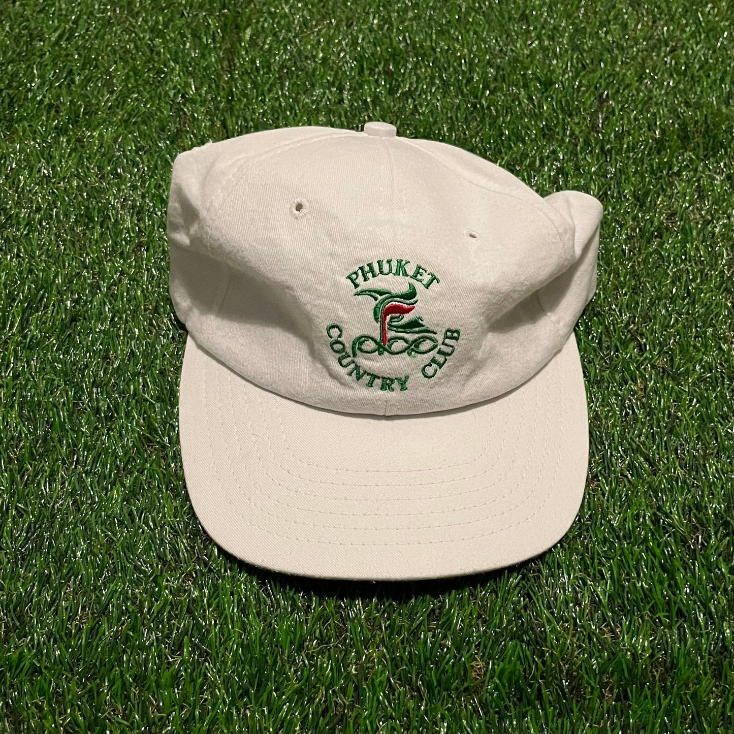 Phuket Country Club Thailand Vintage White Hat Golf Cap Texace USA